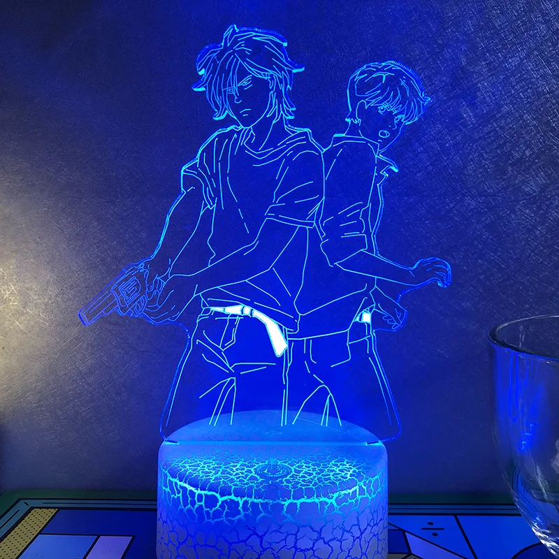 

Acrylic 3D Lamp Anime Banana Fish LED Night Light 16 Color Remote Control Bedroom Decoration Light Children's Holiday Gift Manga