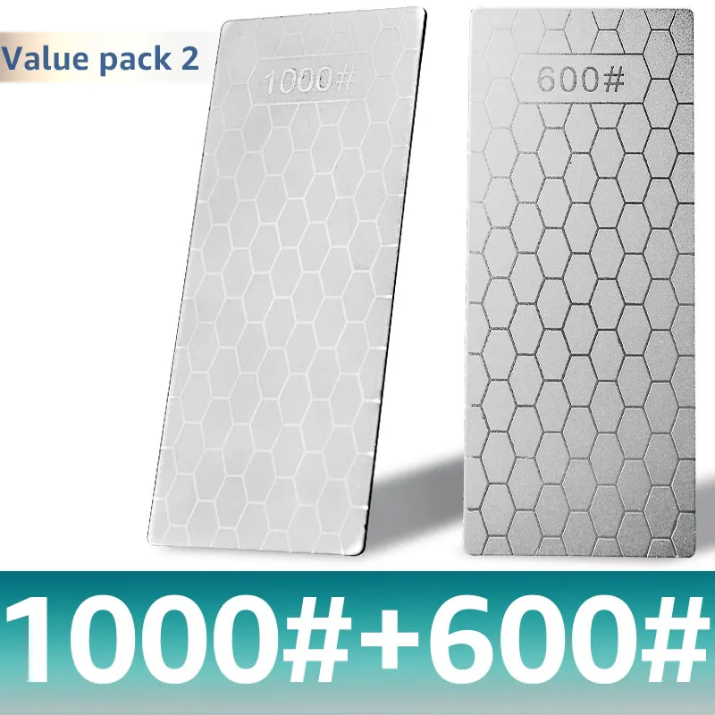 Алмазный нож точильный камень 400#1000#600# точилка для ножей ультра-тонкая ячеистая поверхность точильный камень резец набор инструментов - Цвет: Girt 1000 600
