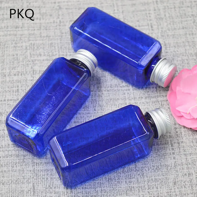 Квадратная бутылка 30 мл алюминиевая стандартная пластиковая с металлической