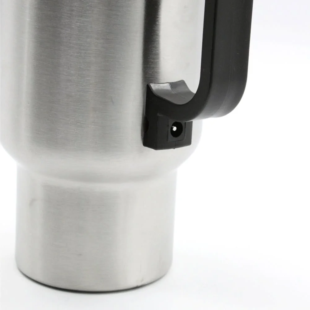 

12V Electric Heated Travel Mug Stainless Steel Coffee Tea Cup Warmer In-car Coffee Mug Tee Mug Heated Coffee Mug