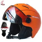 Шлем лыжный полузакрытый, 2 в 1, унисекс, с защитным козырьком