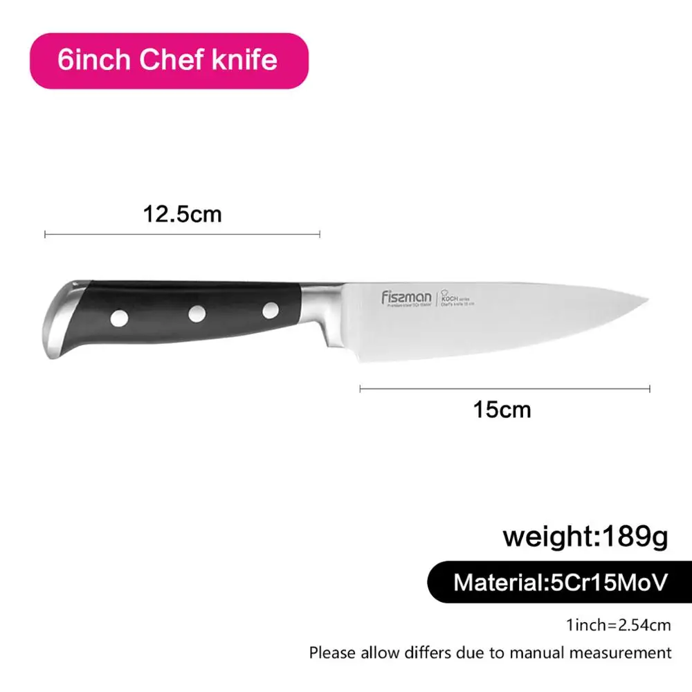 FISSMAN KOCH серии немецкие Стальные Кухонные ножи шеф повара Santoku нож для