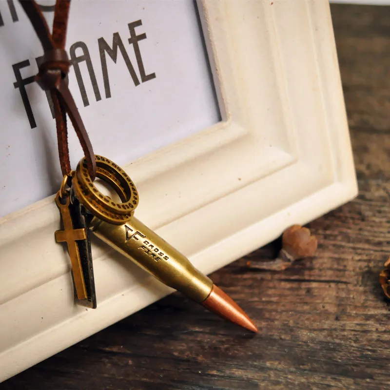 Ожерелье унисекс из кожи и микрофибры в стиле ретро | Украшения аксессуары