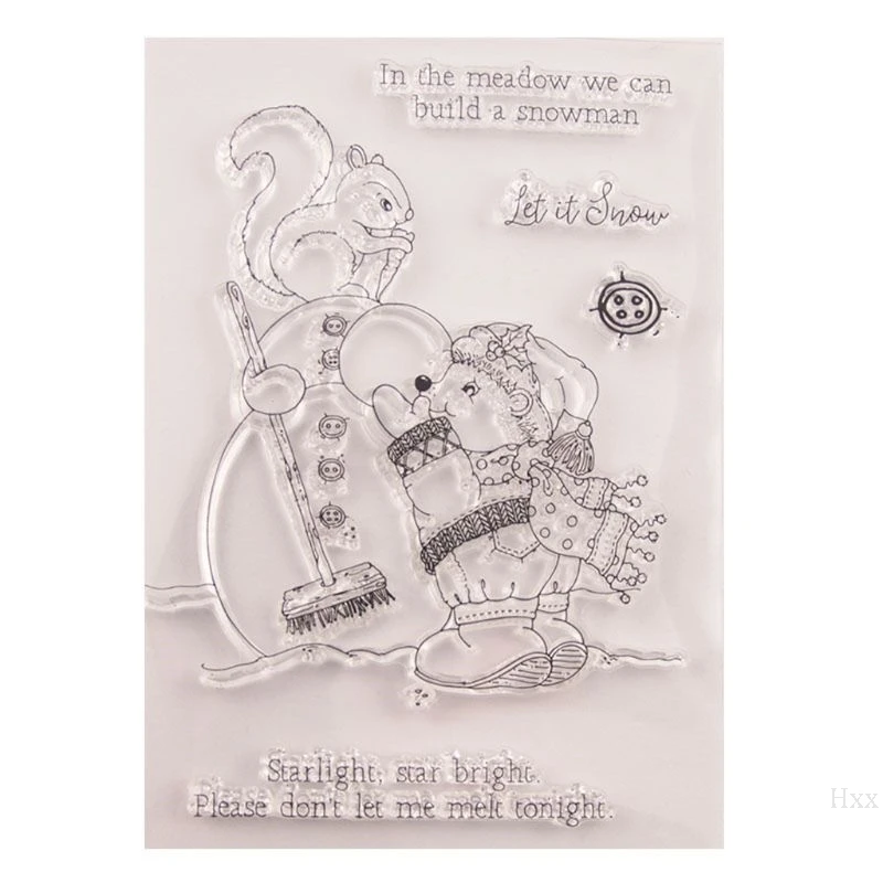 Счастливого Рождества силиконовый прозрачный Печатный штамп DIY Скрапбукинг