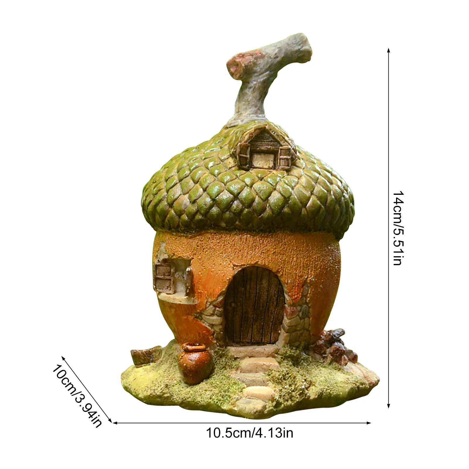 

Miniature Mushroom Acorn Fairy House Garden Decoration Gnome House Statue Mini Craft Outdoor Ornament