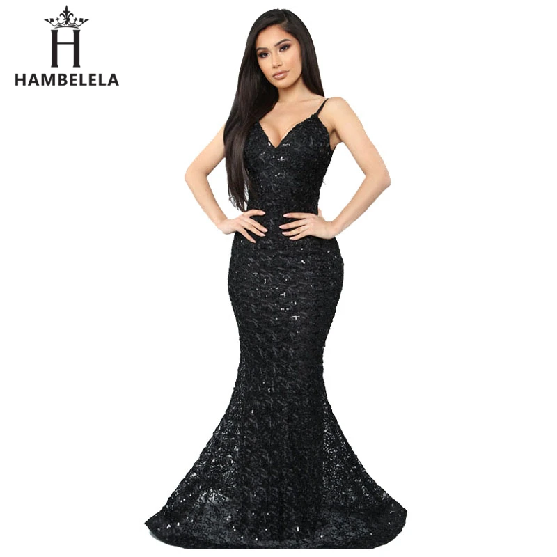 HAMBELELA роскошное кружевное платье русалки длинное вечернее 2020 женские вечерние