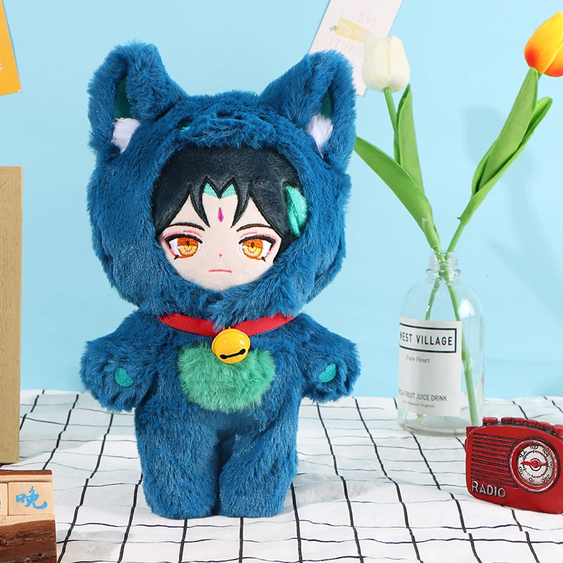 Genshin Impact Xiao 20cm Plush Doll With Clothes Toy Body Soft Cute Cosplay Free Ship