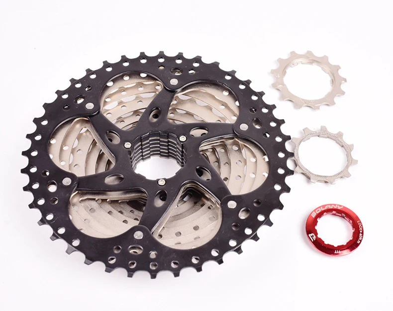 Bolany 10 скоростная кассета MTB 10V 11-50T 11-46T 11-42T 40T 36T набор звездочек со встроенной трещоткой для горного велосипеда широкого соотношения Сверхлегкий велосипедный маховик