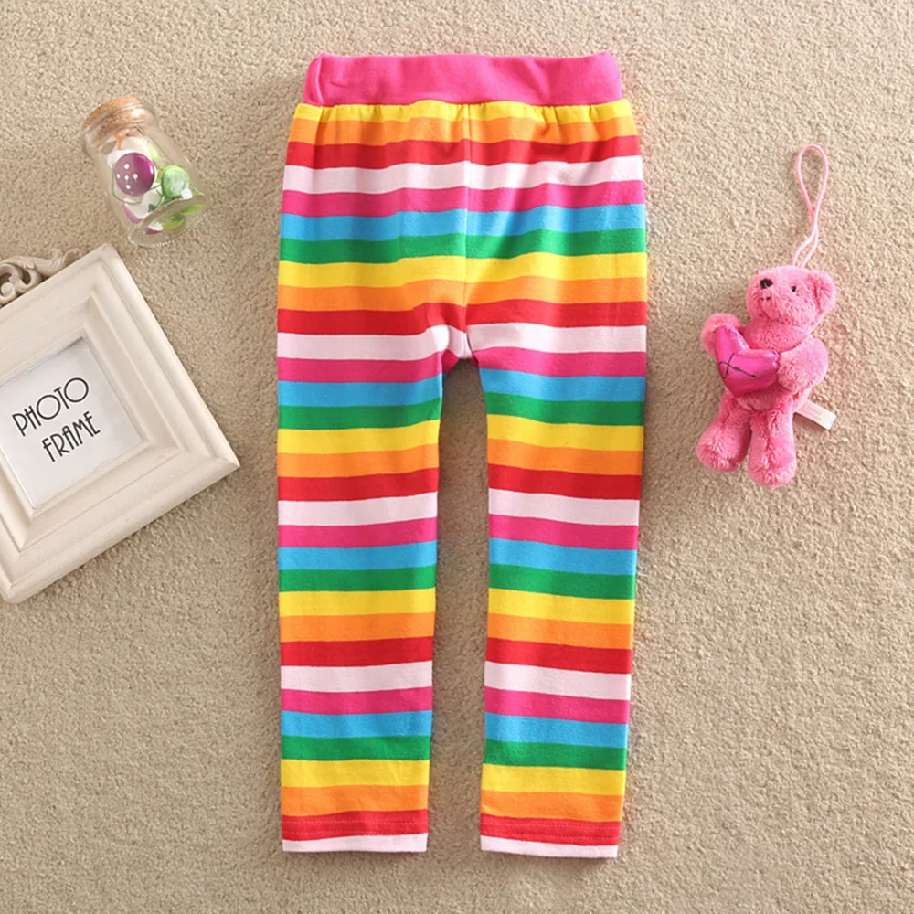 VIKITA-ropa de dormir para ni&ntilde;os peque&ntilde;os, pijama infantil de manga larga de algod&oacute;n, conjunto de pijama de rayas con arco&iacute;ris-4