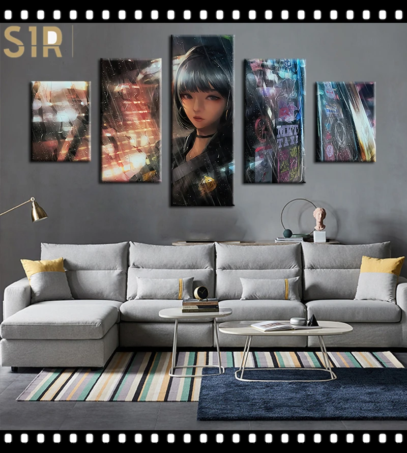 

Anime Movie Posters Wall Art 5 Pieces Canvas Painting Poster Pictures Home Decor Living Room HD Printed Poster Wall Painting