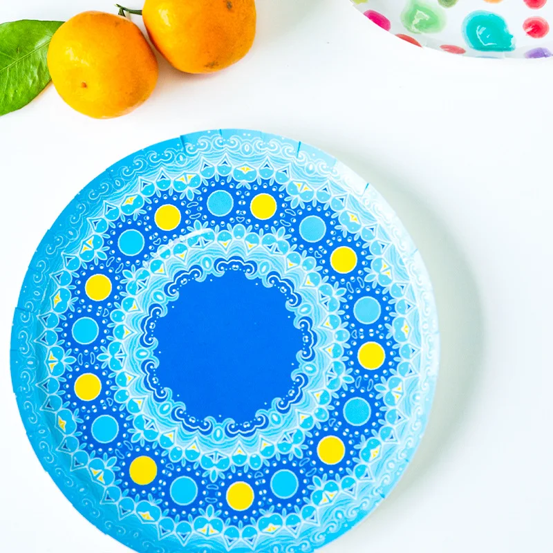 

Disposable Party Tableware Birthday Party Decorations Kids 8 Pcs/1 Pack Paper Tray Paper Cup Napkin Wedding Decoration