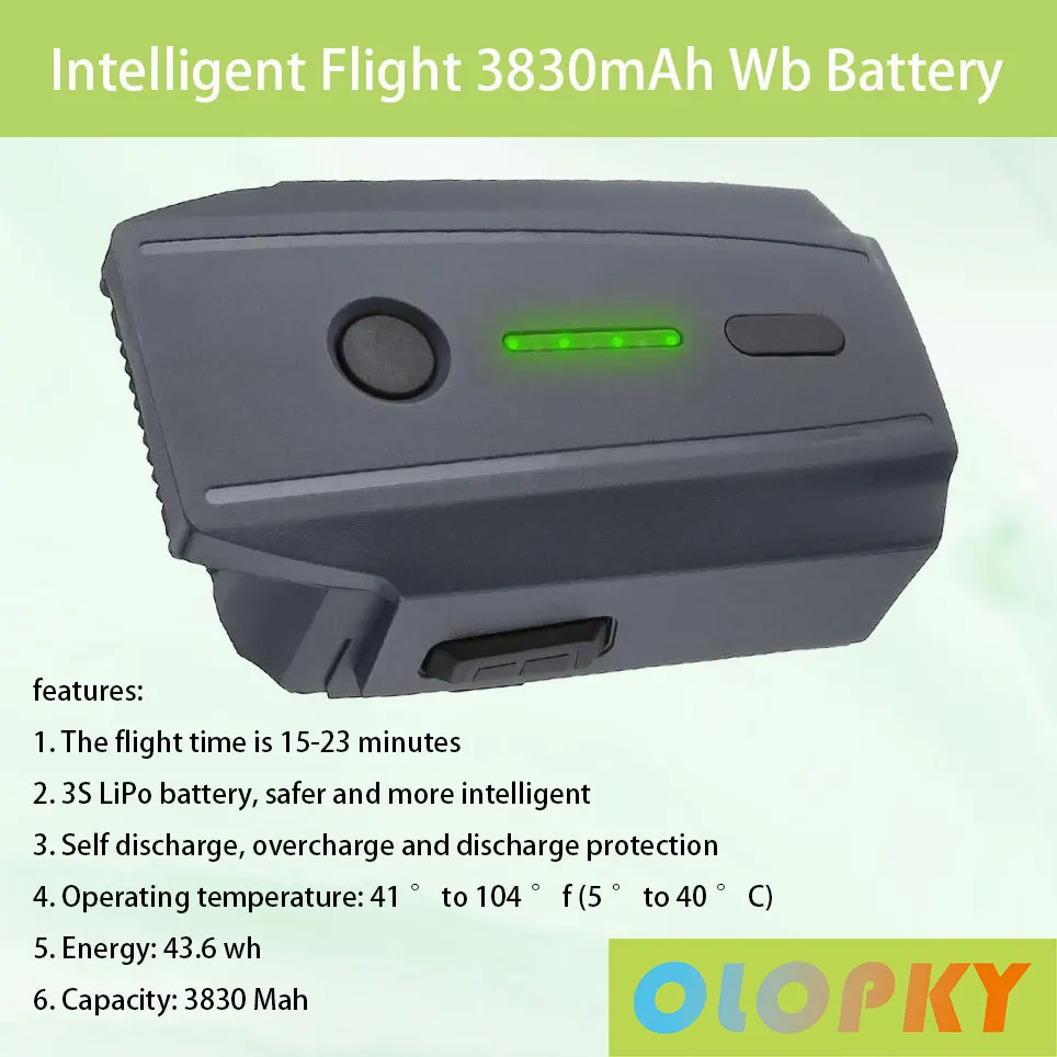 2021 Mavic Pro platine blanc vol Intelligent LiPo 3S batterie 3830mAh Wb 1/2 pièces | Электроника