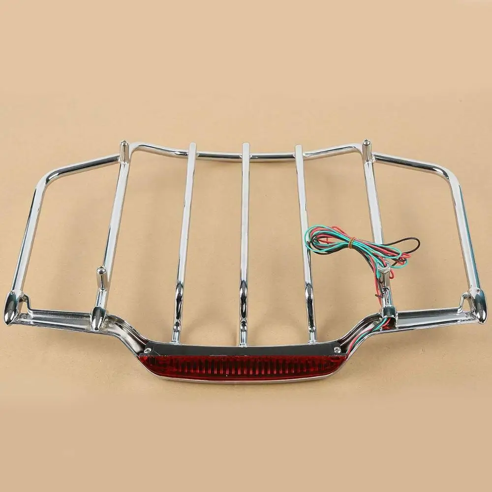 Верхняя багажная стойка для мотоцикла со светодиодный светильник кой Harley Touring