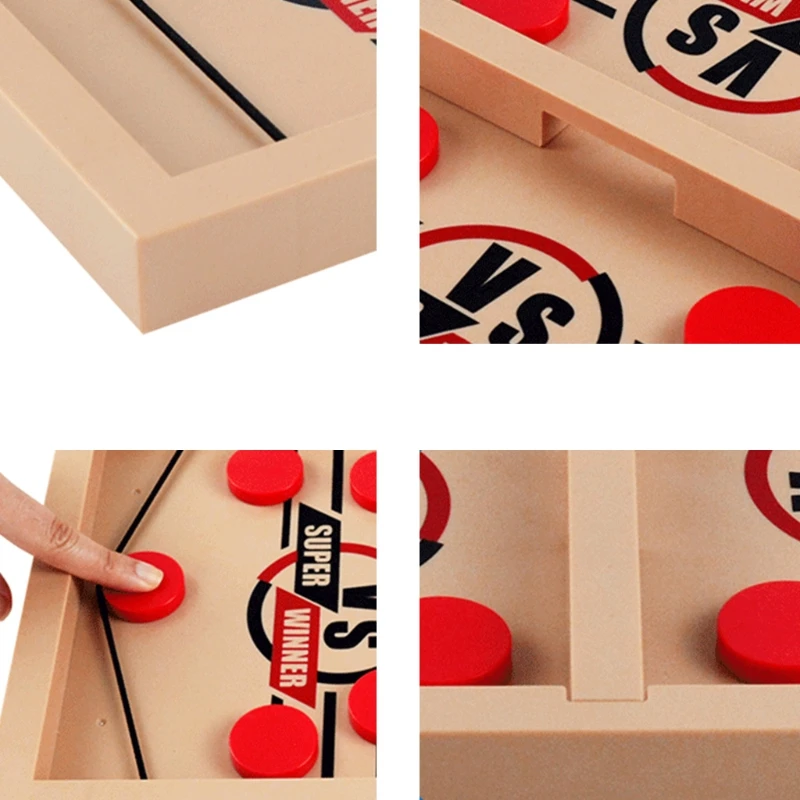 

Fast Sling Puck Game,Slingshot Games Toy,Table Desktop Battle 2 in 1 Ice Hockey Game, Winner Board Games Toys for Parent