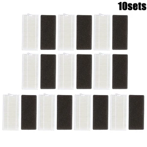 10 Sets Sweeper Filters Kits For Lefant M200 M201 M520M M501 Sweeping Robotic Vacuum Cleaner Parts Cleaning Tools Filter Replace