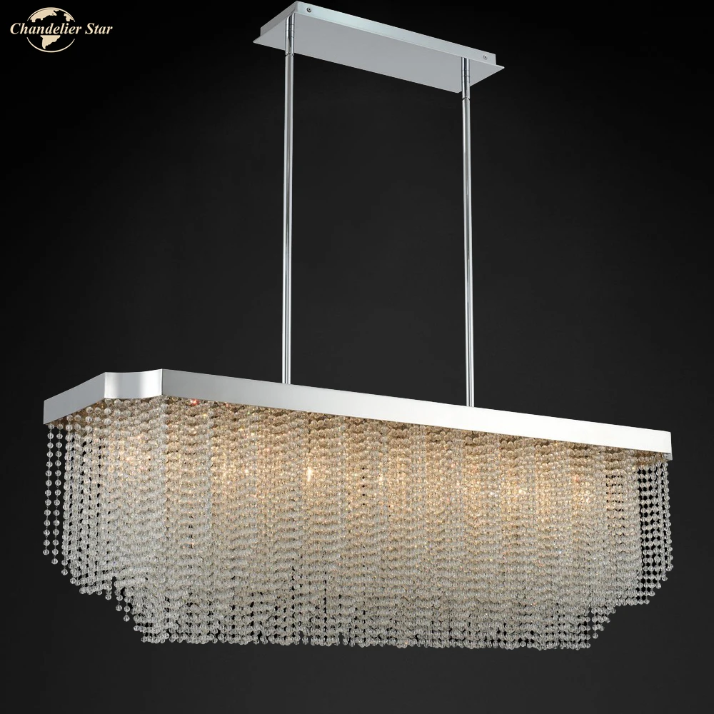 

Modern Luxury K9 Crystal Pendant Lights for Living Room Bedroom Loft Kitchen Restaurant Chain LED Chandeliers Hanging Lighting