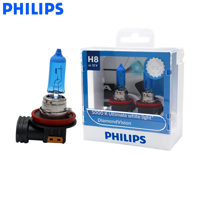 Philips H8 12 в 35 Вт Diamond Vision 5000K автомобильный светильник галогеновые Оригинальные