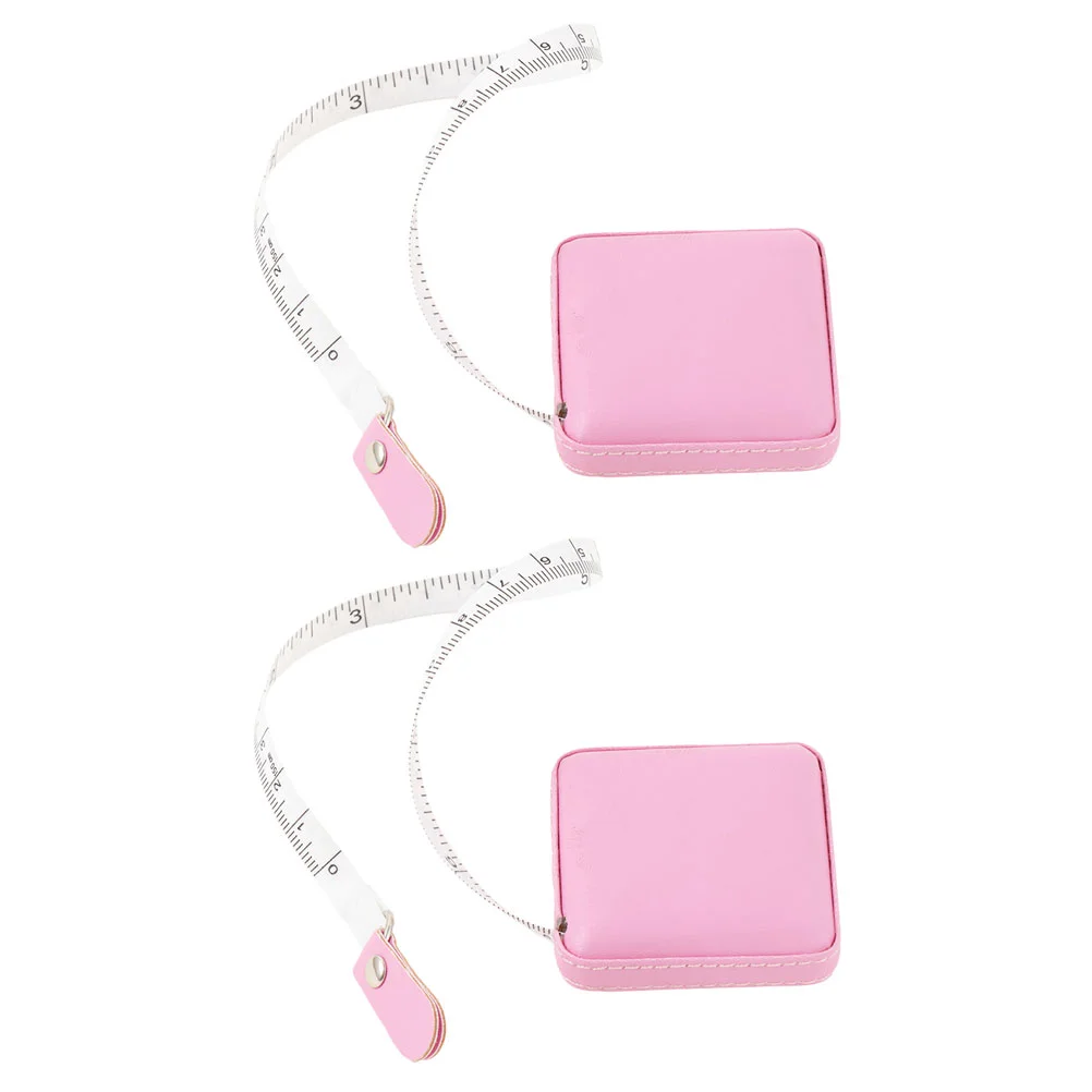 

2Pcs Flexible Tape Measures Small Square Shaped Measuring Tapes Lovely Tapelines