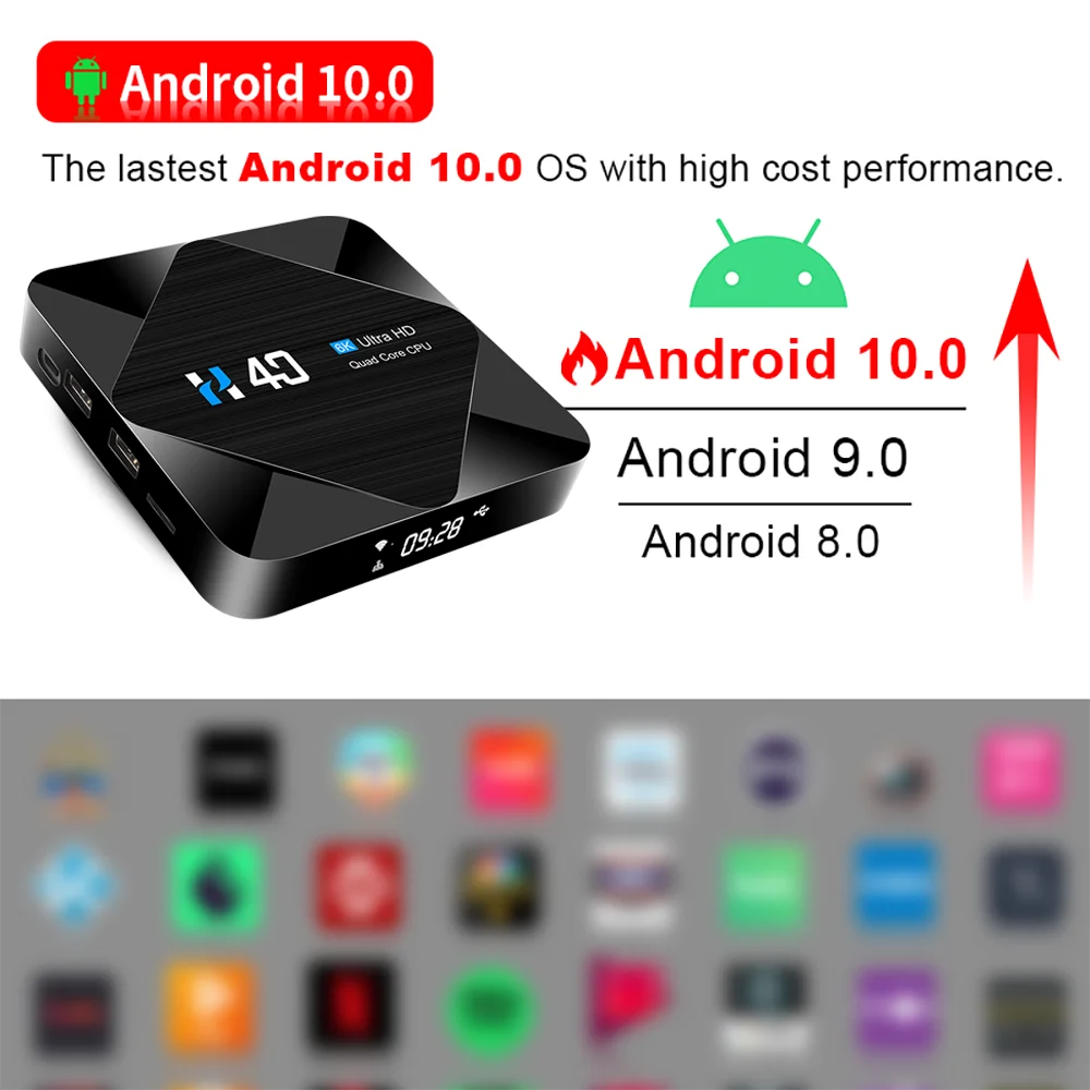 HONGTOP tv box android 10 youtube netflix 6K HD 1080P медиаплеер google store 2 4G & 5G WiFi 4 ГБ 32 64 ГБ|ТВ-приставки и