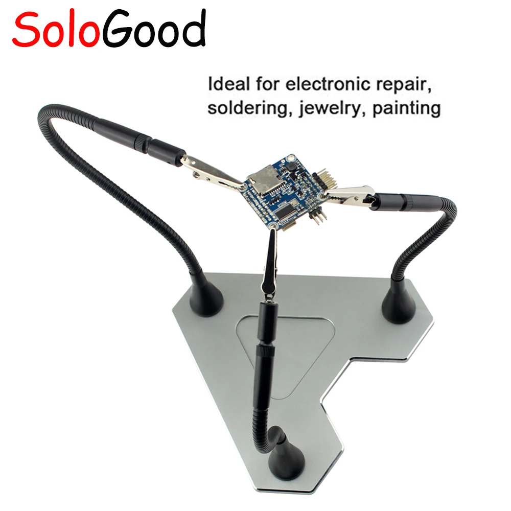 SoloGood Help Hands станция пайки Третий ручной инструмент 3 гибкие металлические ручки и