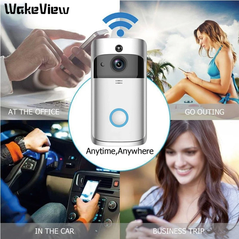 WakeView умный беспроводной WiFi видео дверной звонок Интерком 720P монитор камера