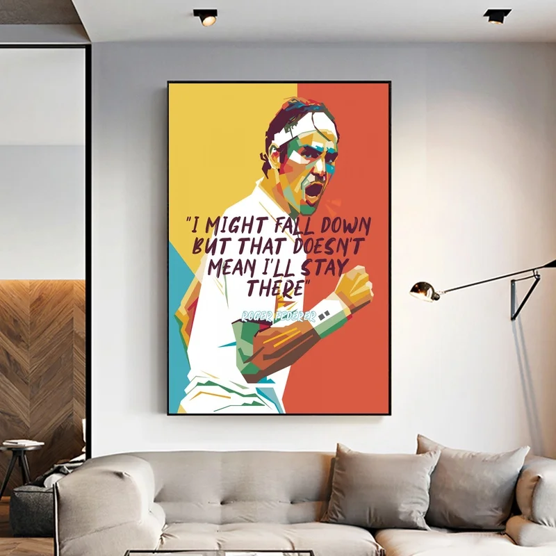 Роджер Федерер постер Картина на холсте настенное искусство картина для