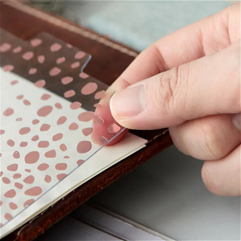 5pcs A5/A6 Inner Pages Organizer Pink Notebook Index Paper Separator Stationary 6 Holes Loose Spiral Dividers | Канцтовары для