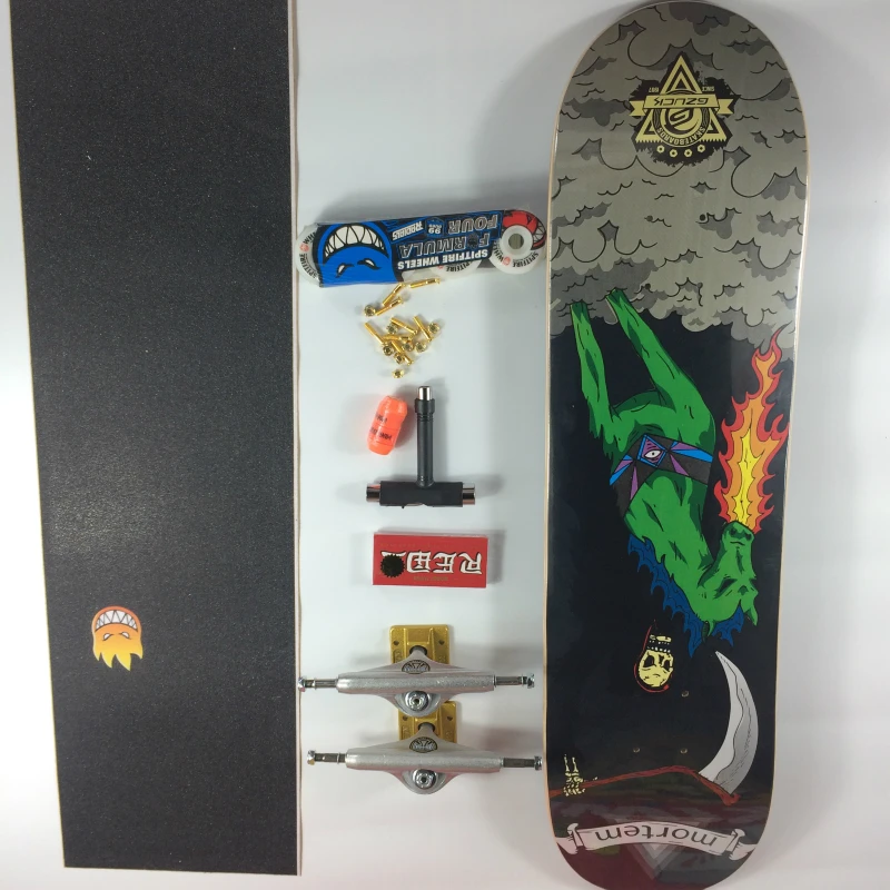 

Skateboard Gzuck Pro Canadian Maple Skateboard Complete Set of Skateboards With All Accessories Deck Truck Wheels Graptable