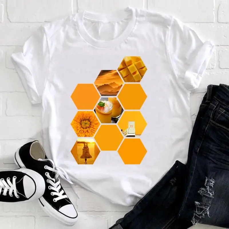 

Women Clothing Plaid Clothes Travel Spring 90s Casual Fashion Short Sleeve Female Summer Tshirt Top Graphic Tee T-shirt