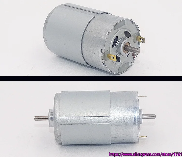 Новый двойной выходной вал постоянного тока 12 В 24 550 555 большой мощности круглый ~ |