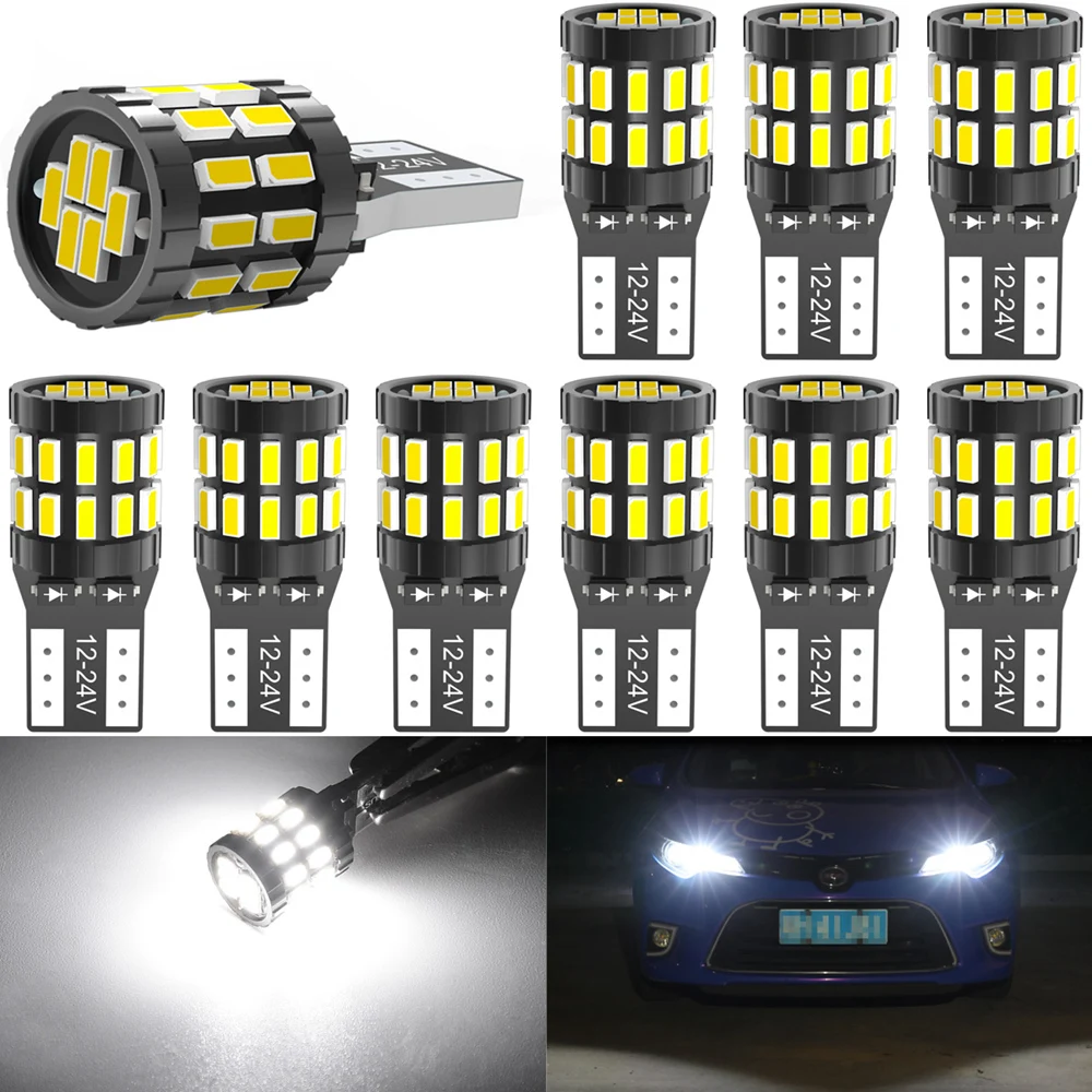10x T10 W5W Canbus светодиодные лампочки автомобильный парковочный светильник