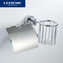 LEDEME Paper Holder Rack Waterproof Wall-Mounted Multifunctional Toilet Tissue Roll Paper Storage Bathroom Accessorie L3303-1