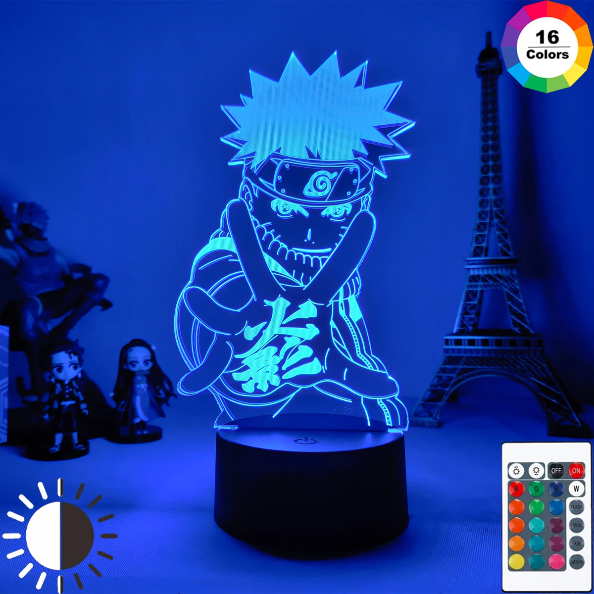 

Narutoed Figure Anime Uzumaki Team Seven LED 3D Light USB LED Night Lamp Novelty Light Mutilcolor Children Table Lamp Home Decor