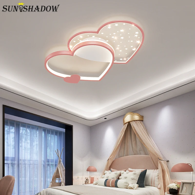 

Современная светодиодная люстра в форме сердца, комнатный современный потолочный светильник для гостиной, спальни, столовой, светодиодные ...