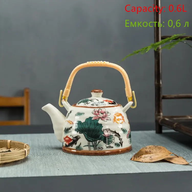 Керамический чайник, кухонный вареный чай, керамический чайник, фарфоровый чайник, много цветов на выбор - Цвет: as picture color