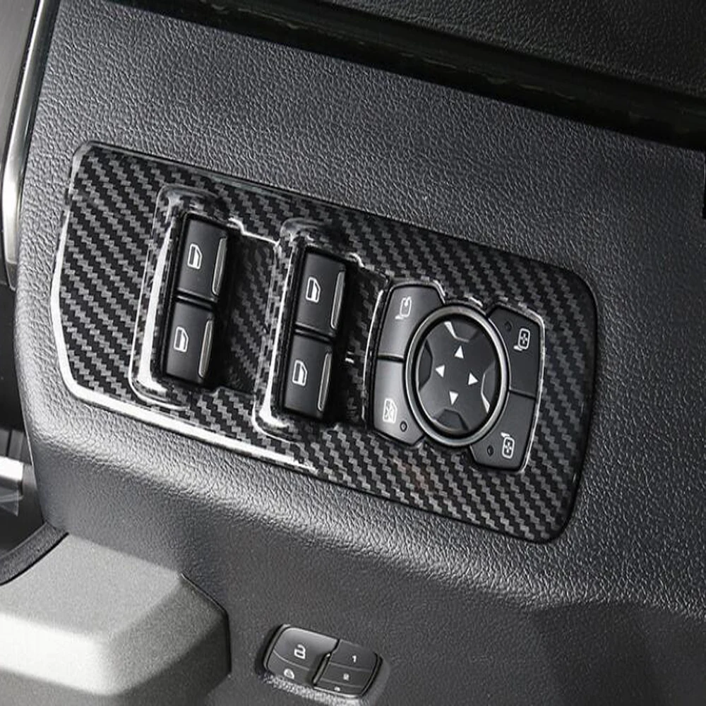 

Для Ford Raptor F150 2017 2018 2019 2020 панель из углеродного волокна для двери окна, подъемника, панели, подлокотника, крышки, автомобильные аксессуары