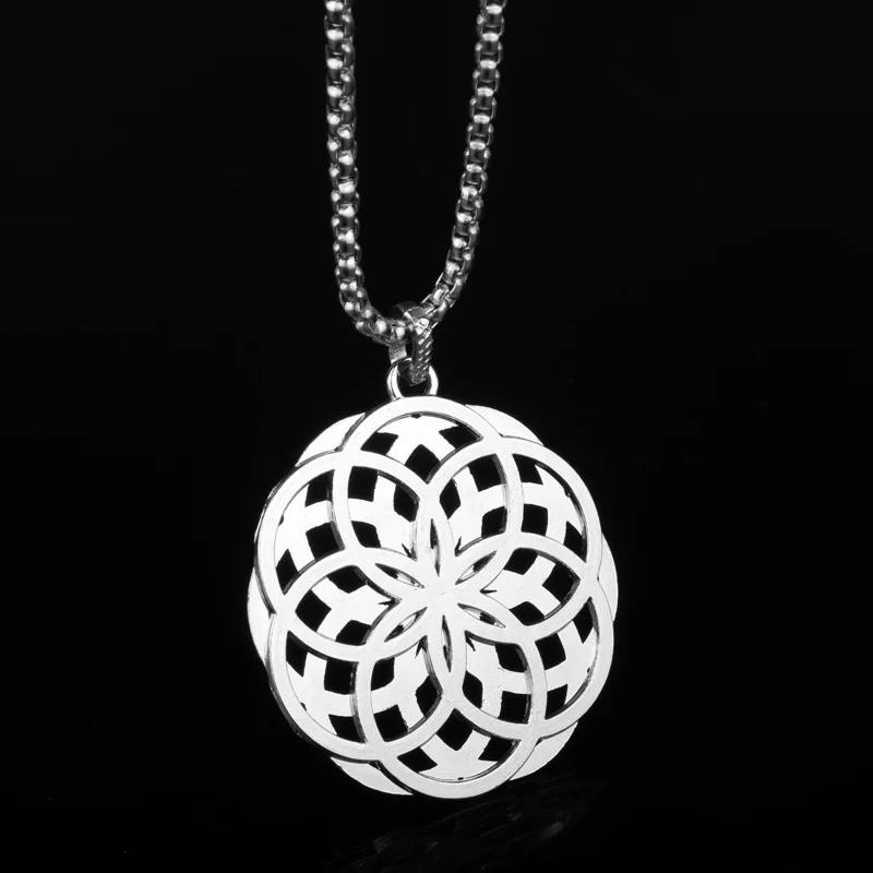 Цветок жизни ювелирное ожерелье кулон золотой цветок мандала индийский Ом Йога