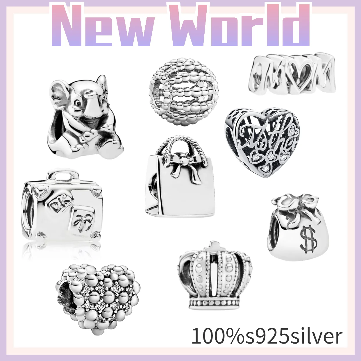 

Camera Decorative Butterfly Suitcase Travel Castle Orchid Flower Bead 925 Sterling Silver Charm Fit Bracelet Fashion DIY Jewelry