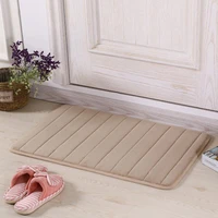 foldable carpets for living room plush soft striped coral fleece non slip absorbent mat rug for toilet bathroom kitchen carpet