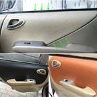 Мягкая кожаная накладка на дверную панель для Honda JazzFit Sedan 2004 2005 2006 2007 автомобильный Стайлинг дверной подлокотник панель наклейка отделка