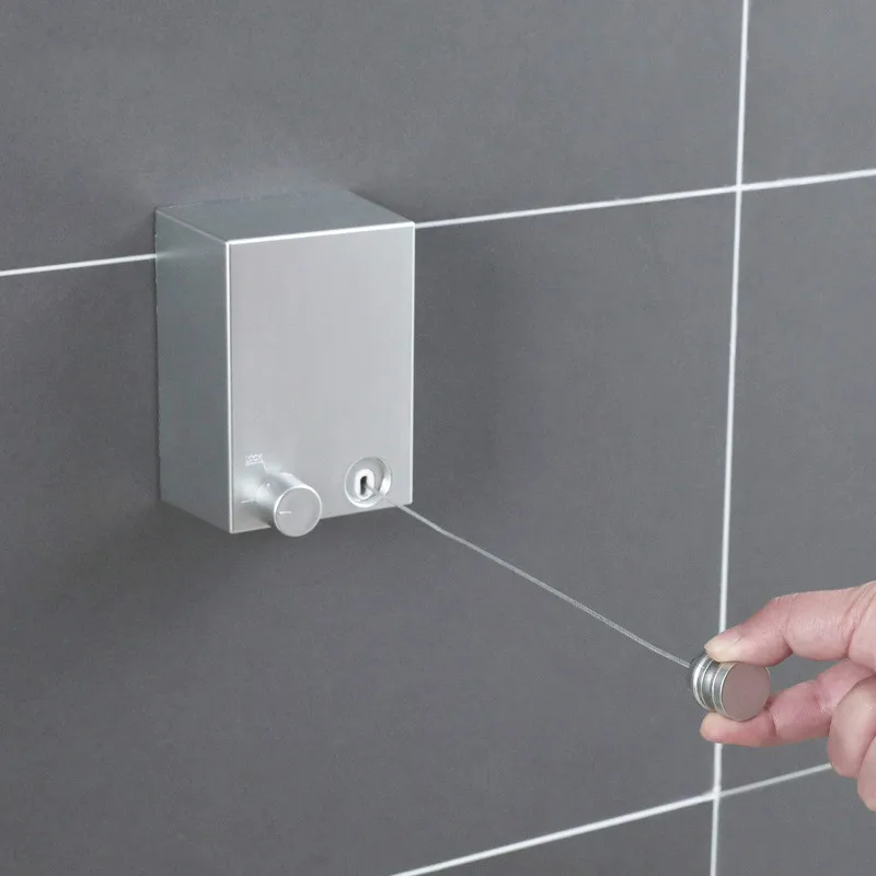 

Double Row Clothesline Wall Mounted Retractable Clothes Dryer Steel Rope Wall Hanger Laundry Dryer Indoor Clothes Line MJ1104