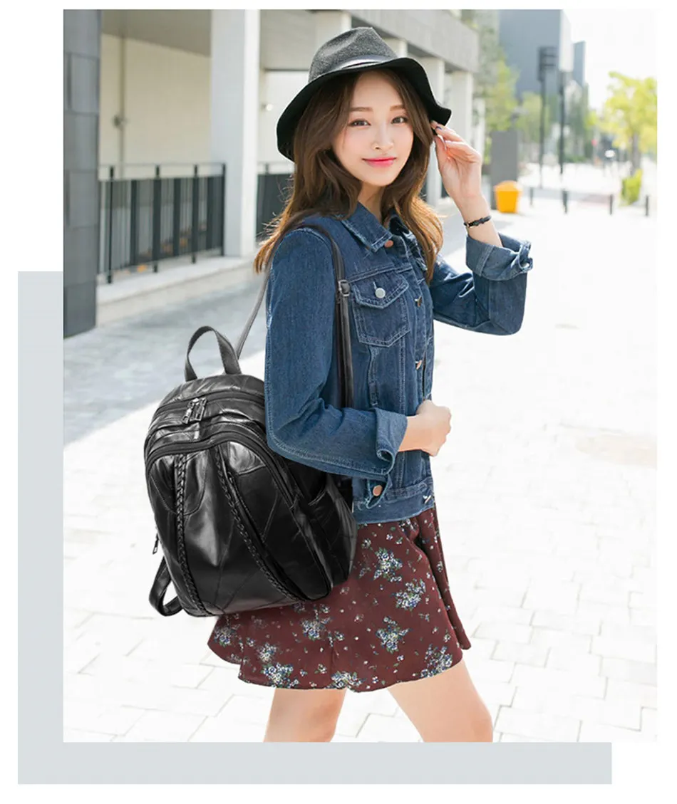 Винтажный натуральный кожаный рюкзак для женщин Mochila Feminina большой емкости рюкзак школьный рюкзак сумки для девочек-подростков сумка для женщин