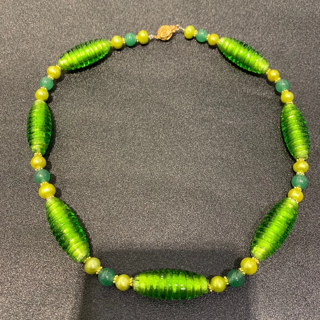 Ожерелье женское из натурального пресноводного жемчуга и шамилии колье