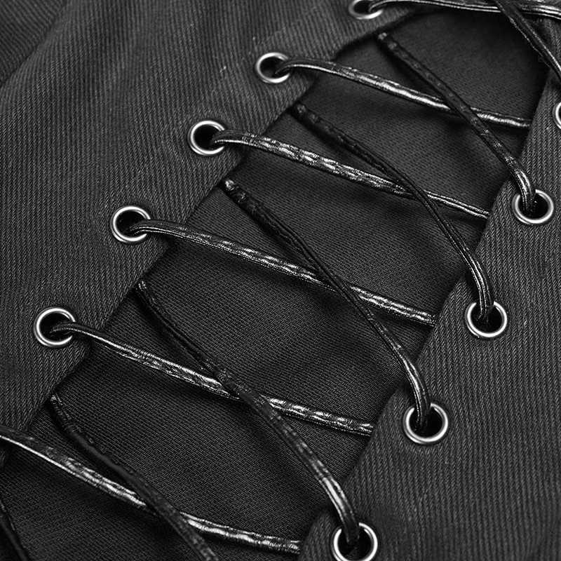 Панк рейв Новый Рок Стиль выдалбливают черные брюки Готический Темный стрейч