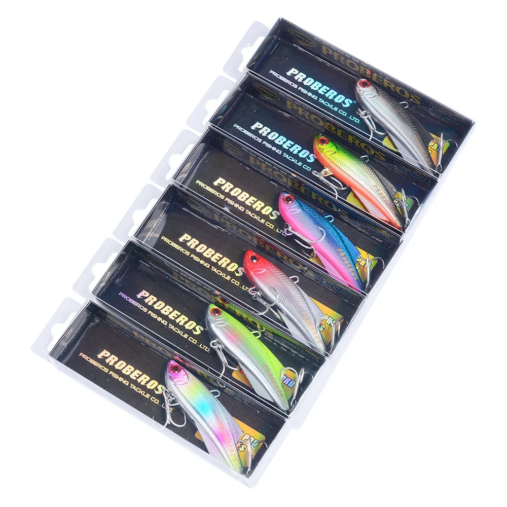 

1PCS VIB Ice Fishing Lures 20g/7.3cm Artificial Freshwater Bionic Pencil Minnow Hard Bait Wobblers Jig CrankBait Fishing Tackle