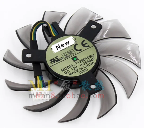 

For Emacro for Everflow T128010SU Server Cooling Fan DC 12V 0.35A, Dia. 75mm C/C 39mm 4-wire