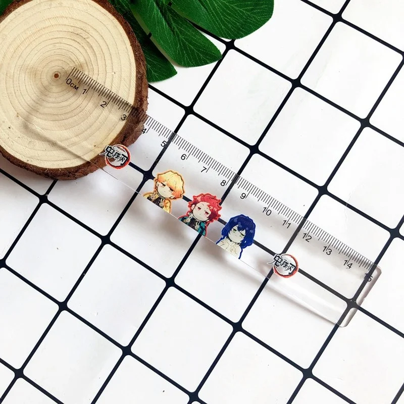 

Straight Ruler Anime Demon Slayer Rulers Tanjirou Nezuko Cartoon Stationery Student Drafting Supplies Office School Supplies