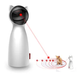 Лазерная игрушка для кота
Меняет траекторию, периодически отключается, чтобы не загонять кота