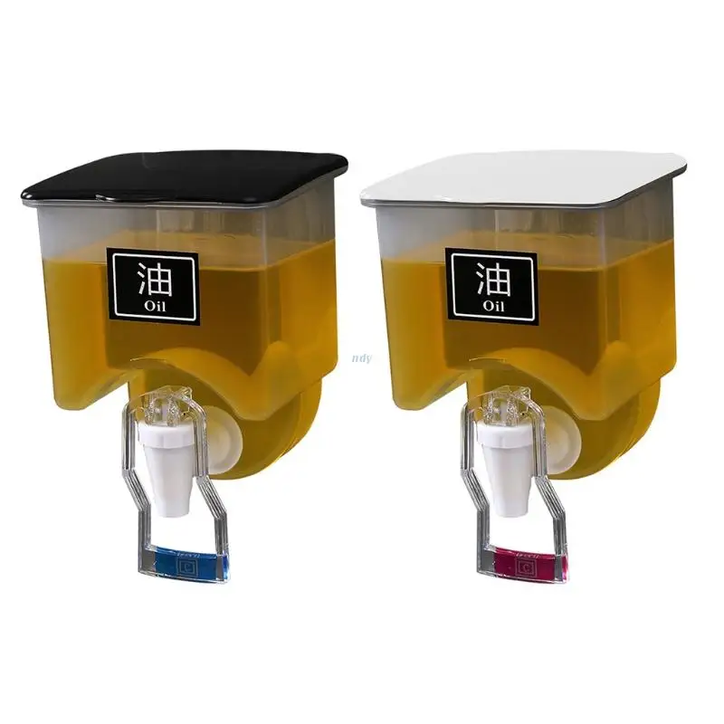 

PP Material Wall-Mounted Seasoning Boxes with Faucet Kitchen Spice Pot Container