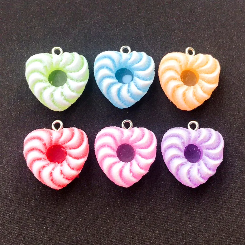 10 шт./лот разноцветная имитация конфет из эпоксидной смолы с плоским основанием